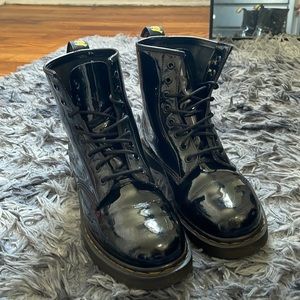 Dr. Marten’s Patent Black Leather Boots